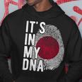 おかしな It's In My Dna 日本国旗 指紋 パーカー 面白い贈り物