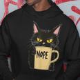 おかしな猫 コーヒーマグと黒猫 Nope パーカー 面白い贈り物