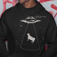 おもしろい エイリアン 牛 誘拐 ゲットミルク Ufo フライングソーサー パーカー 面白い贈り物
