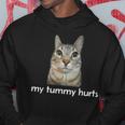 お腹が痛い面白い猫のミーム パーカー 面白い贈り物
