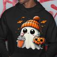 かわいいおばけを飲むかぼちゃスパイス ゴーストハロウィンコスチューム パーカー 面白い贈り物