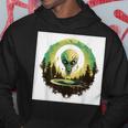 かわいいグリーンエイリアンヘッドufoスペースフェイス パーカー 面白い贈り物
