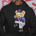 かわいいテディベア 野球ジャグ スウェットシャツ パーカー 面白い贈り物
