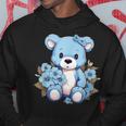 かわいいテディベアと花と一緒に I テディベア パーカー 面白い贈り物