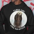かわいいラッコ 言って I Love You Like No Otter私はあなたを愛しています パーカー 面白い贈り物