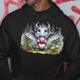 かわいい赤ちゃんドラゴンハート森林ファンタジー水彩ar パーカー 面白い贈り物