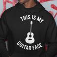 これは私のギターフェイスです ミュージシャン ギタリスト アコースティックギター パーカー 面白い贈り物
