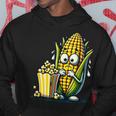 とうもろこしとポップコーンのキャラクター パーカー 面白い贈り物