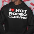アイ・ラブ・ホット・ロデオ・クラウンズ・ファニー・ウェスタン・ロデオ・カウガール パーカー 面白い贈り物