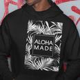 アロハ メイド トロピカル ヤシの木 ハワイ パーカー 面白い贈り物