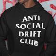 アンチソーシャルドリフトクラブホワイトロゴフロントバック パーカー 面白い贈り物