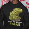 イグアナ・イグアナが大好きな男の子だけ。 パーカー 面白い贈り物