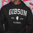 イリノイ州ギブソンビンテージアスレチックスポーツデザイン パーカー 面白い贈り物
