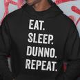 イート・スリープ・ディスクダンノ・リピート パーカー 面白い贈り物