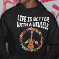 ウクレレで人生はもっと良い-ウクレレ愛好家 パーカー 面白い贈り物