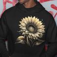 エレガントなビンテージひまわり植物芸術 パーカー 面白い贈り物
