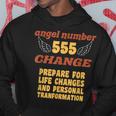 エンジェルナンバー555変更数秘術パーソナルナンバー555 パーカー 面白い贈り物