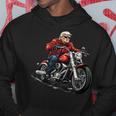 オートバイ アメリカン バイク おもしろ パロディ バイカー トランプ ライダー クルーザー モーターサイクル No3 パーカー 面白い贈り物