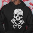 オートバイのホットロッドスカルとクロスボーンピストン パーカー 面白い贈り物