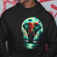 カラフル 象 精霊 動物 かっこいい イラスト アート パーカー 面白い贈り物