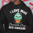 キュート アイラブミント チョコチップス アイスクリーム好き 夏 パーティー パーカー 面白い贈り物
