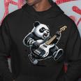 ギター付きパンダ グラフィック パンダ愛好家 パンダ ベース演奏 パーカー 面白い贈り物