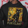 クリムト絵画の黒猫、猫好き、アーティスト美術学生 パーカー 面白い贈り物