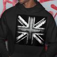 クールで素朴な風化ユニオンジャック モノクロ パーカー 面白い贈り物