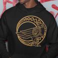 ケルトの月と部族のカラス ウィッカ オカルトシンボル パーカー 面白い贈り物