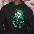 コーヒーとオタマジャクシのアートで面白い最高のお父さんカエル パーカー 面白い贈り物