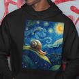 ゴッホの星空の夜のカタツムリスローモーバー動物愛好家 パーカー 面白い贈り物