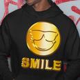 ゴールデン スマイル（フェイク ゴールド風）スマイリー フェイス ニコニコ 笑顔 サングラス 面白い 色 パーカー 面白い贈り物