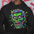 サイケデリック ゾンビヘッド ホラーアート 不気味なアンデッド パーカー 面白い贈り物