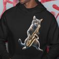サックスを演奏する面白い猫 ジャズ サックス ミュージシャン サクソフォニスト パーカー 面白い贈り物