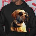 サングラスをかけたラブラドール・レトリバー 愛犬ラブラドール パーカー 面白い贈り物