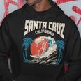 サンタクルーズ カリフォルニア サーフィン スケルトンデザイン サーファー向け パーカー 面白い贈り物
