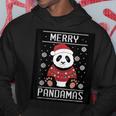 サンタ帽子付きパンダ 醜いクリスマス X-Mas パーカー 面白い贈り物