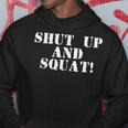 シャットアップしてスクワット。 パーカー 面白い贈り物