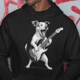 ジャック・ラッセル・テリア ギターを弾く ロックミュージック 犬好き パーカー 面白い贈り物