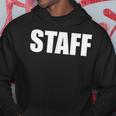 スタッフ社員 イベントスタッフ表裏プリント 白 パーカー 面白い贈り物