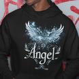 セラフィンの翼で昇天する天使のデザイン パーカー 面白い贈り物