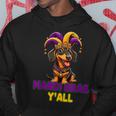 ダックスフンド 犬 マルディグラ Y'all パーカー 面白い贈り物