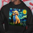 トイプードル 面白いtシャツ 犬 ゴッホ 星月夜 かわいい メンズ 子供 おもしろ 服 グッズ ネタ パーカー 面白い贈り物