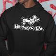 ノー ダックス ノー ライフ No Daxno Life フロント＆バックプリント パーカー 面白い贈り物