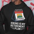 ハイキングは私の退職プラン 面白いアウトドア旅行 パーカー 面白い贈り物