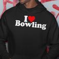 ハートボウリングが大好き パーカー 面白い贈り物