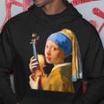 バイオリン 楽器 面白いtシャツ フェルメール かわいい メンズ 子供 おもしろ 服 グッズ ネタ 音楽 パーカー 面白い贈り物