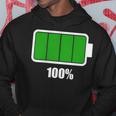 バッテリー100シャツ バッテリーハートフル充電バッテリーフル。 パーカー 面白い贈り物