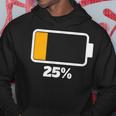 バッテリー25 残り25 バッテリーtシャツバッテリー低 パーカー 面白い贈り物