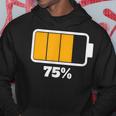 バッテリー75残り75バッテリーフルtシャツバッテリー低 パーカー 面白い贈り物